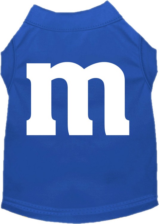 The M Costume Screen Print Dog Shirt Blue Size XXXL